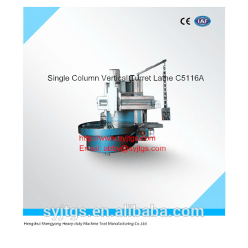 Single Column Vertical Turret Lathe for sale with best price in stock offered by large Vertical Turret Lathe manufacture